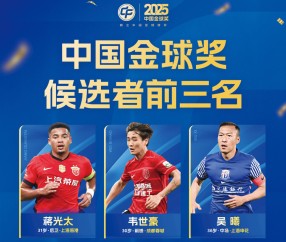 中国金球奖前3公布 王钰栋争金童 李昊无缘金手套 邵佳一角逐金帅
